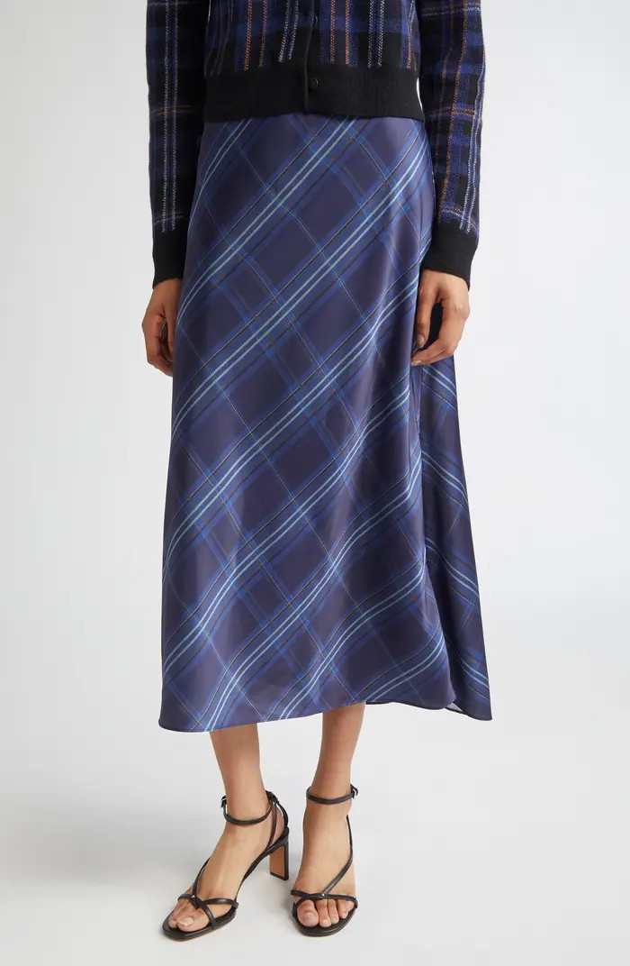 Vince Plaid Satin Slipskirt | Nordstrom | Nordstrom