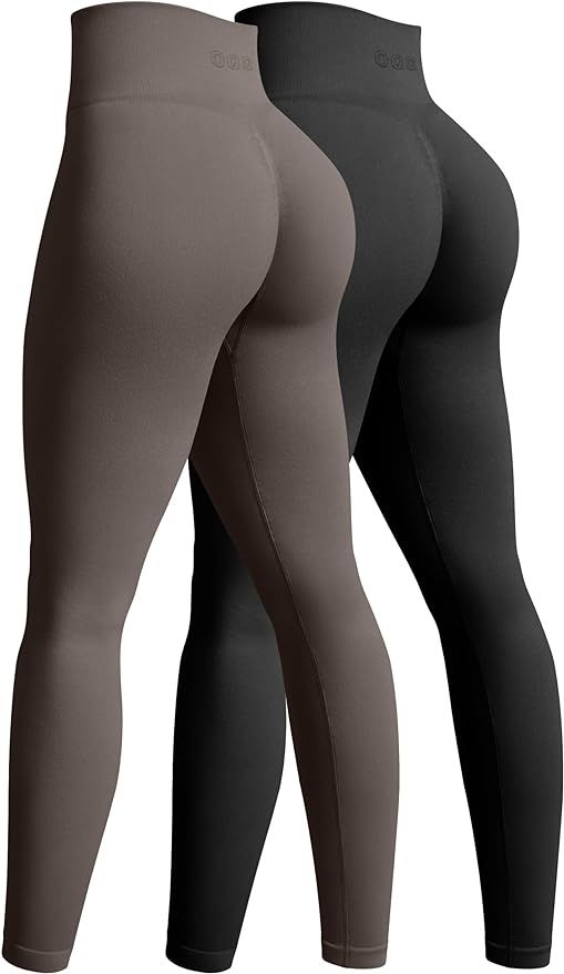 OQQ Women's 2 Piece Yoga Legging Seamless Workout High Waist Butt Liftings Athletic Leggings | Amazon (US)