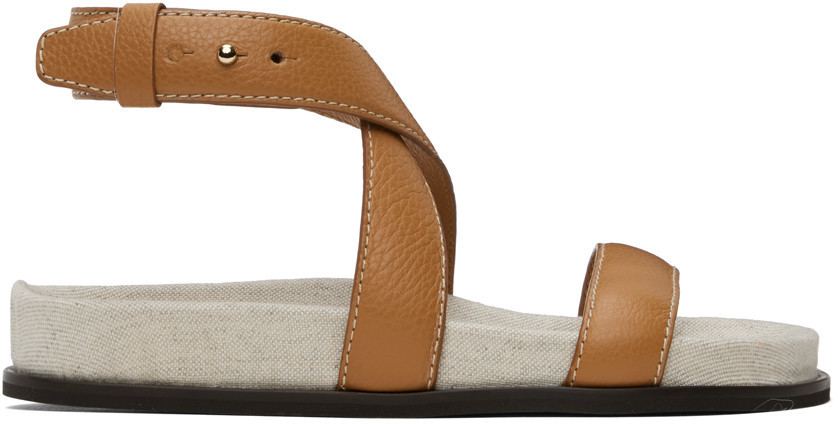 TOTEME Tan 'The Leather Chunky' Sandals | SSENSE