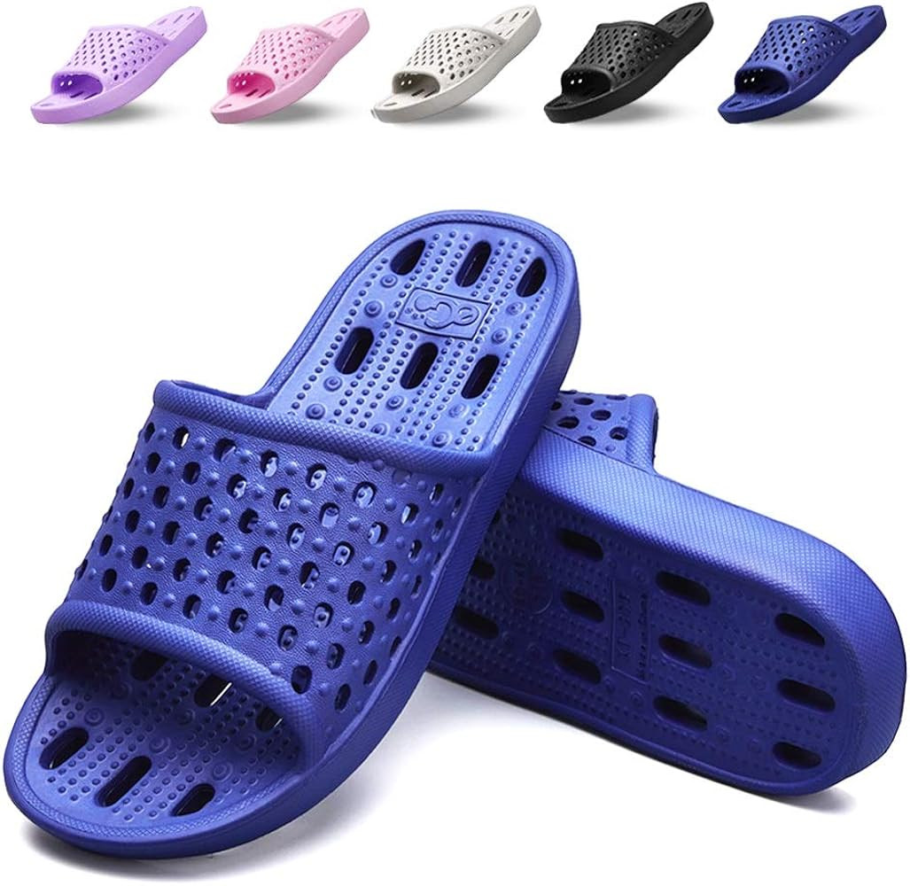 Xomiboe Shower Shoes Quick Drying Non-Slip Comfortable Men Women House Slippers | Amazon (US)