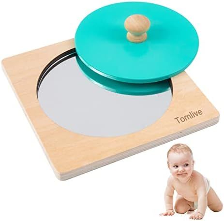 Tummy Time Floor Mirror, Montessori Toys for Babies 0-6-12 Months, Newborn Infant Toddler Sensory... | Amazon (US)