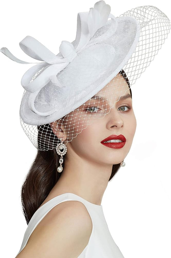 BABEYOND Tea Party Fascinator Kentucky Hat Fascinator Cocktail Pillbox Hat Derby Headband | Amazon (US)