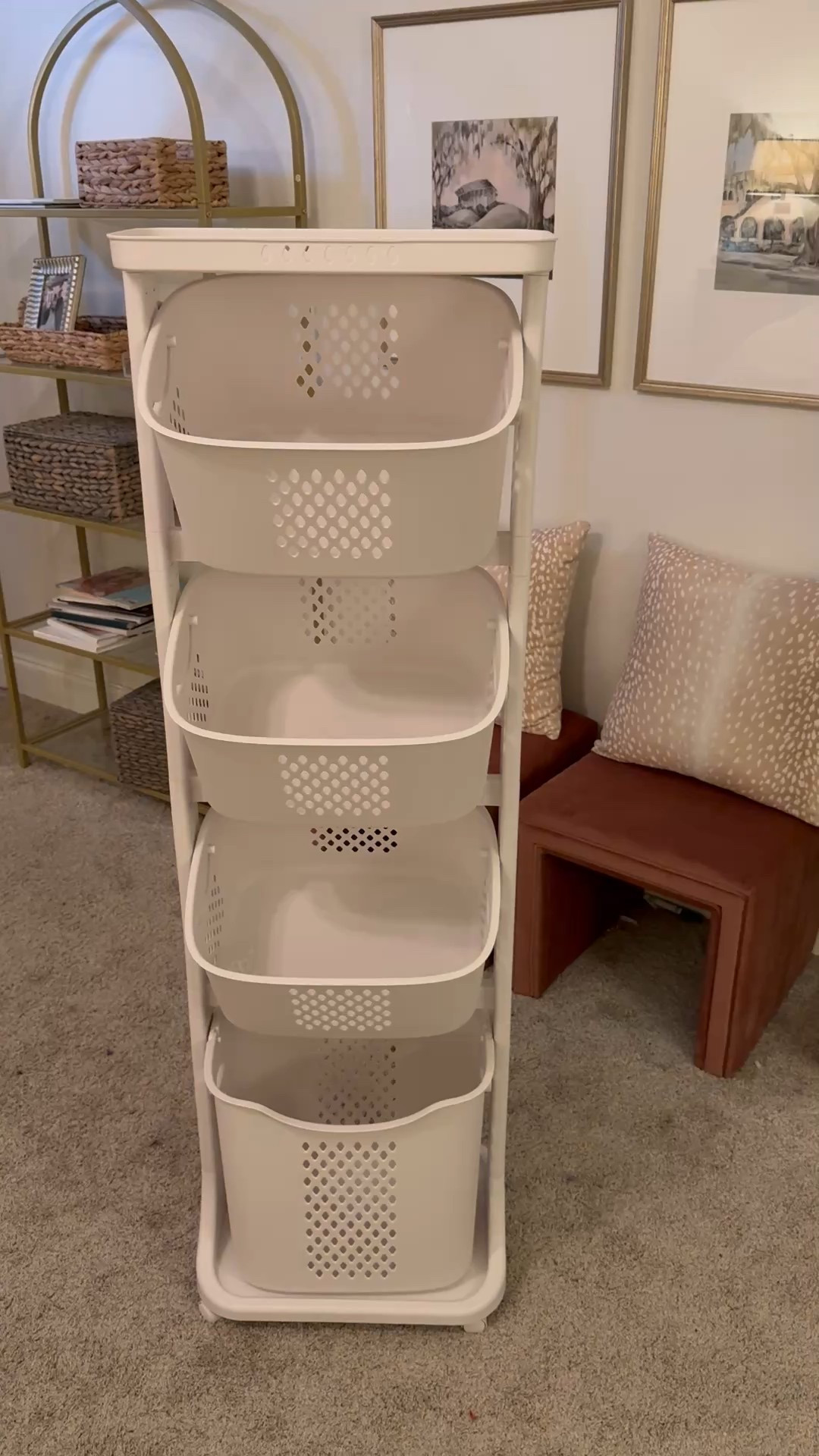 Best storage solution for a small space like a laundry room or closet. 🙌

#LTKHome