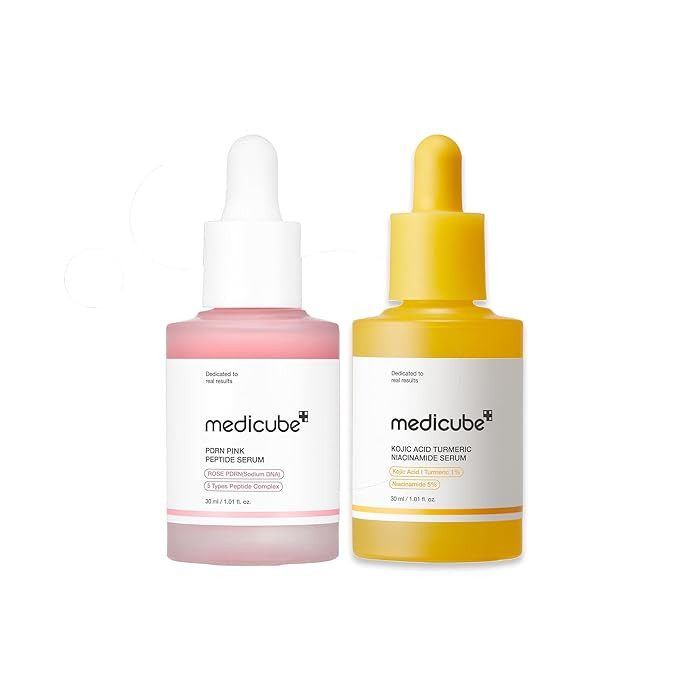 medicube Viral Serum Duo for Clear and Plump Skin: Kojic Acid Turmeric and PDRN Rose Pink Serum f... | Amazon (US)