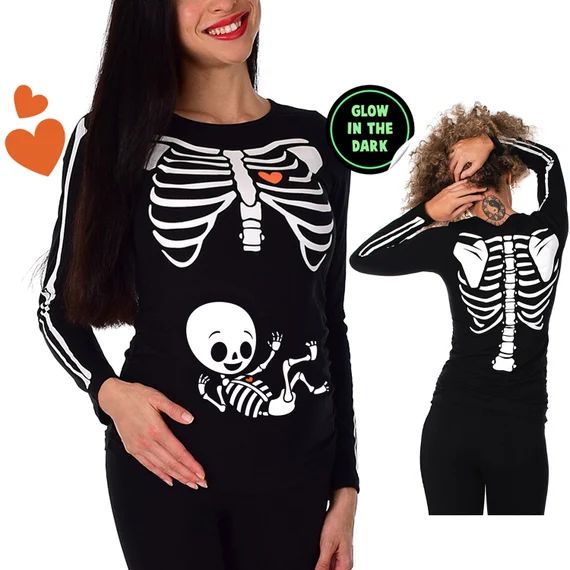 Baby Boy / Neutral Halloween Maternity Shirt Pregnant Skeleton Maternity Tshirt Tee Shirt Cute Xr... | Etsy (US)