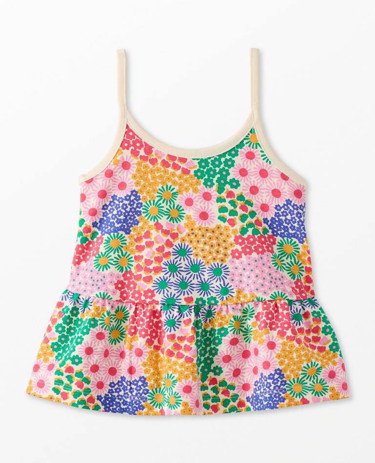 Print Peplum Tank Top | Hanna Andersson