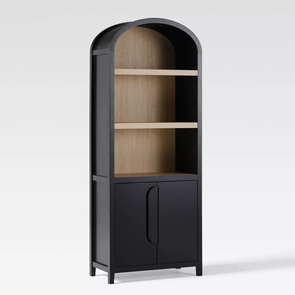 Saracina Home 76" 3 Shelf Arched Bookcase Cabinet | Target