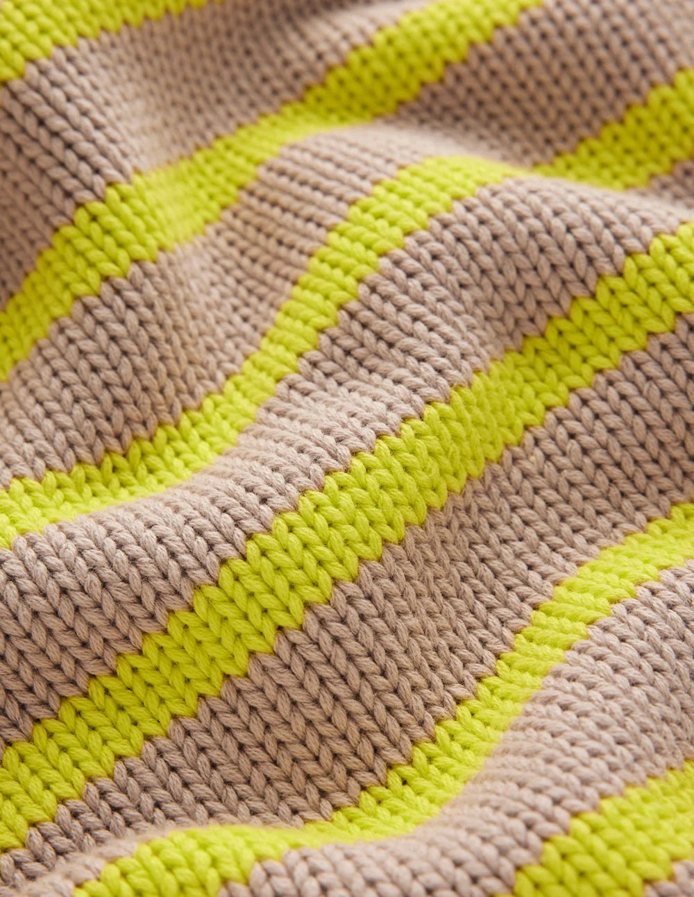 Lucy Chunky Cotton Sweater-Camel Melange, Neon Stripe | Boden (US)