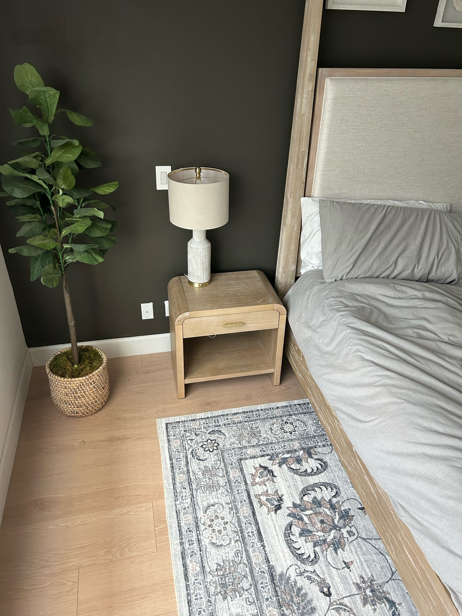 Our bedroom is finally starting to come together! We have some finishing touches to add before the big reveal but I’m really loving this corner. My rug is sold out in the size we got (9x12) but if you love it, keep checking because it’ll be back! We’ve had this duvet set since October and are in LOVE. 

#LTKhome