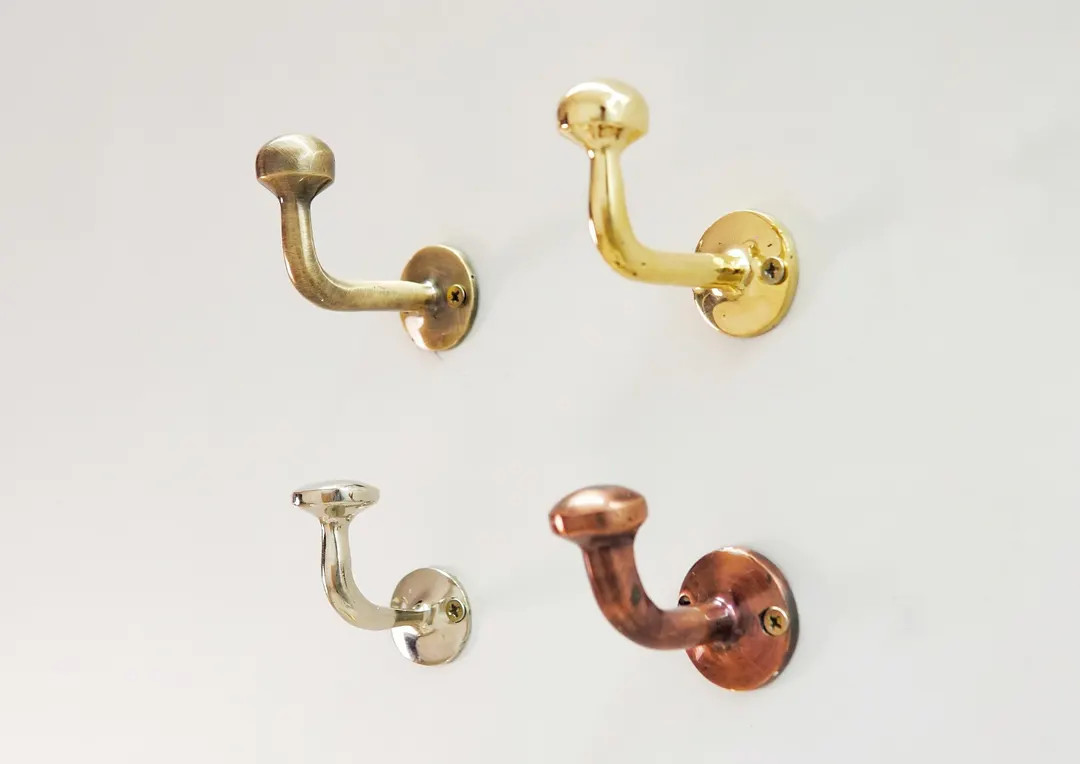 Unlacquered Brass Hook, Brass Hook Organizer, Brass Wall Hook, Coat Hook, Solid Brass for Towels ... | Etsy (US)