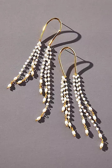 Pearl Horseshoe Drop Earrings | Anthropologie (US)