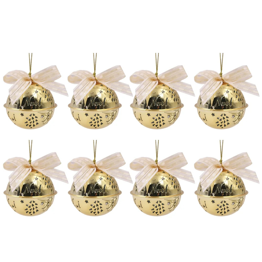 8 PCs Decorative Round Bells - Metal Jingle Bells for Party, Home, Christmas,gold | Walmart (US)