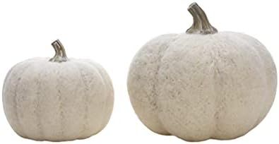 Amazon.com: DN DECONATION White Pumpkin Decor, Fabric Pumpkin Set of 2, Pumpkins as Table Centerp... | Amazon (US)