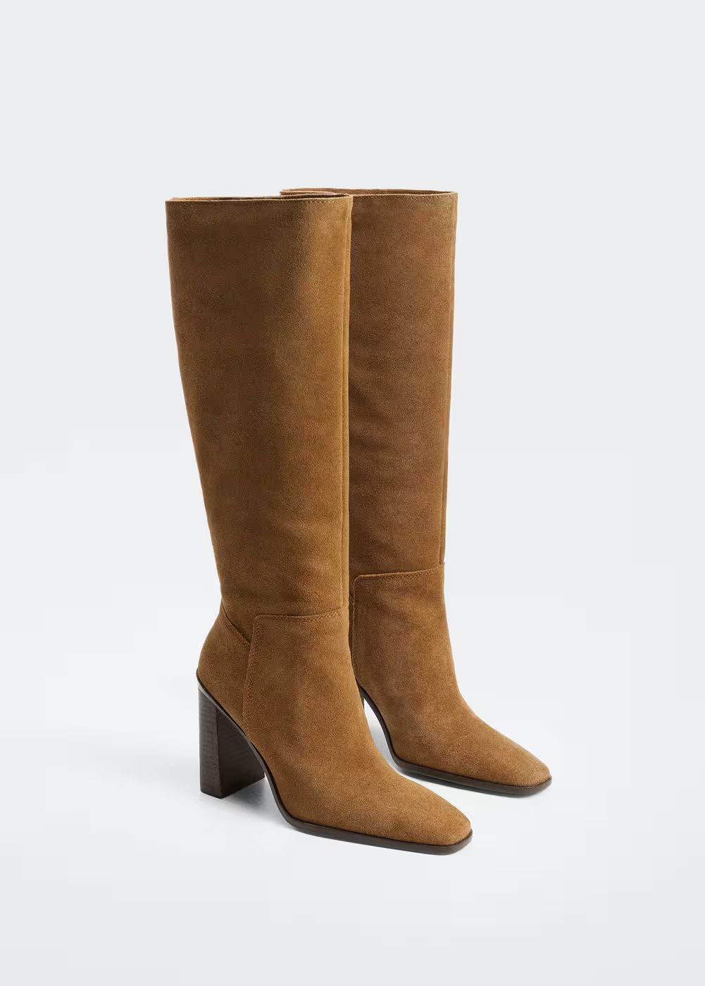 High heel leather boot | MANGO (UK)