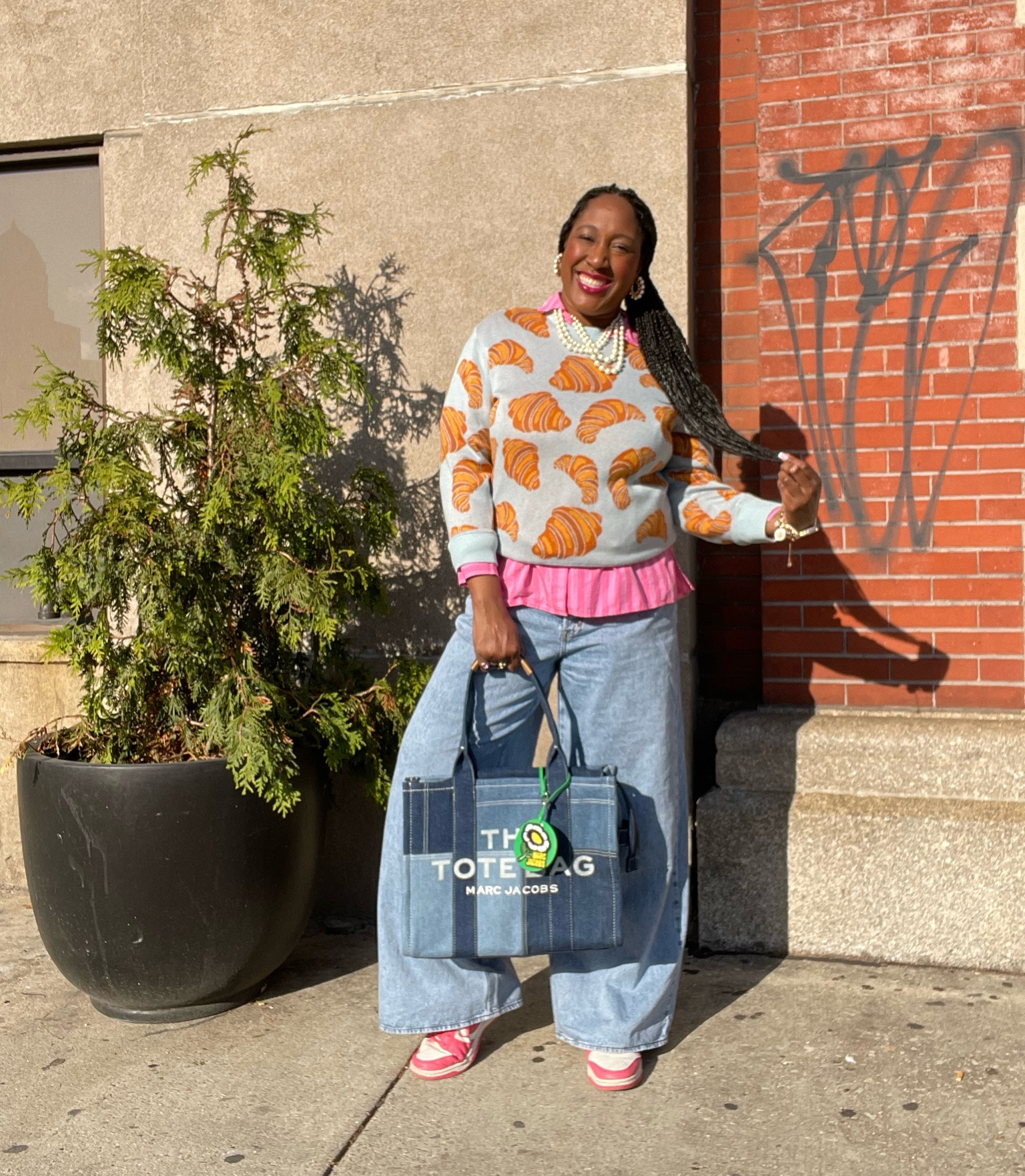 A fun printed sweater makes these wide leg jeans and tote bag really pop!

#OOTD #croissant #widelegjeans #pink #blue #sweater #rtr #cute #marcjacobs
#professionalmodel #experience #feminine #fashionable #dccontentcreator #dmvmodel #fun #model #dmvmodel #gorgeous #ilovemylife #fashiondiaries #fashionblogger #outfitideas #designerinspo #fashionista #fashionaddict #womensfashion #stylish #fashionkiller #stylenotes



#LTKSaleAlert #LTKOver40 #LTKCyberWeek