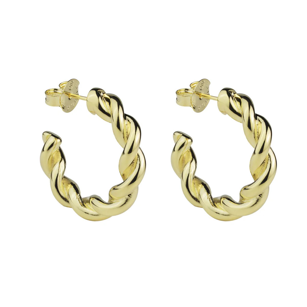 Small Twisted Hoops | Sheila Fajl