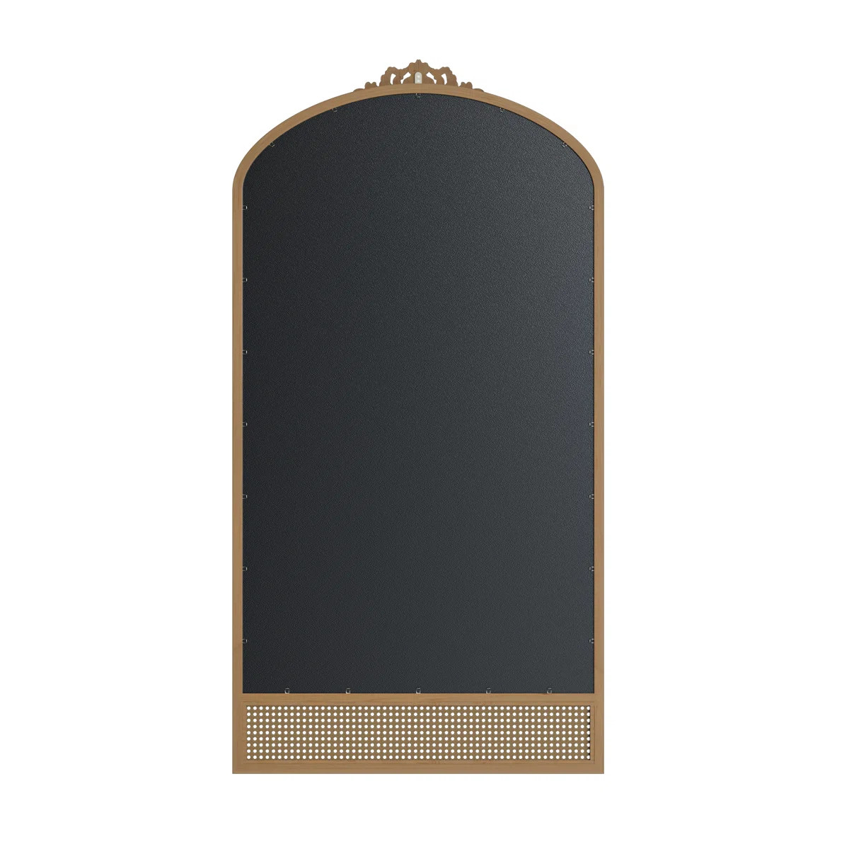 Arch Rattan Wood Mirror with Carved Design | Wayfair North America