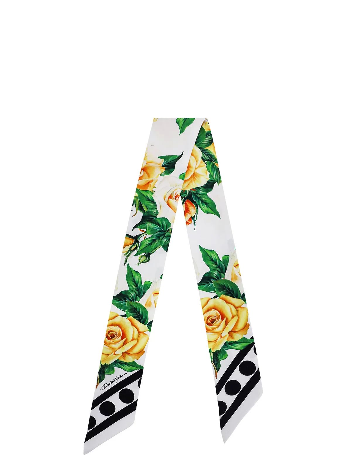 Dolce & Gabbana Carnation-Printed Twill Scarf | Cettire Global