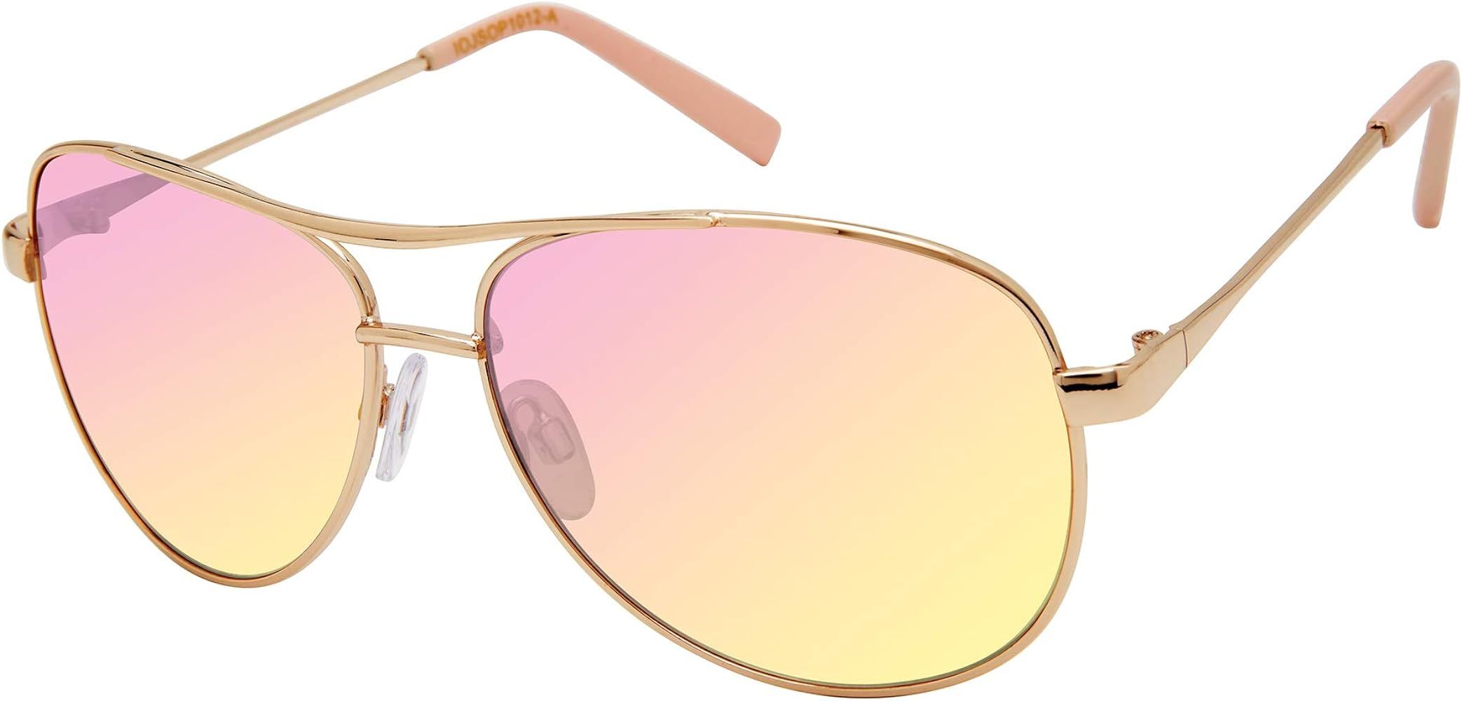 Jessica Simpson Women's J106 Iconic Metal Aviator Pilot Sunglasses with UV400 Protection - Glamor... | Amazon (US)