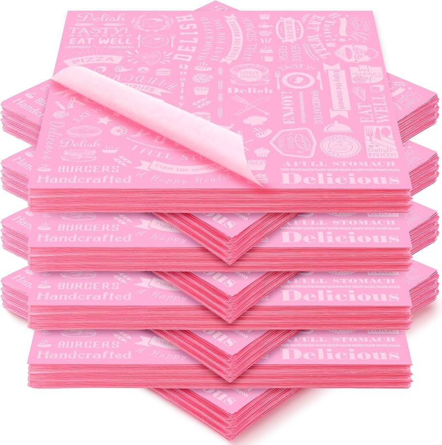 Outus 600 Pcs 12 x 12 Inch Deli Wax Paper Sheets Grease Resistant Tray Basket Liners Newsprint Pa... | Amazon (US)