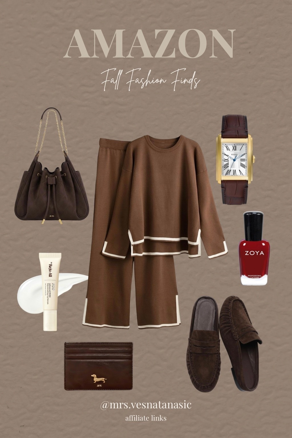 Amazon Fall Fashion Finds 🤎
Currently loving all the rich chocolate brown tones for fall! 🍂 This matching set looks so elevated, paired with suede loafers + a few designer-inspired accessories. Everything is from Amazon and linked below!

#LTKootd #LTKSeasonal #LTKBeauty