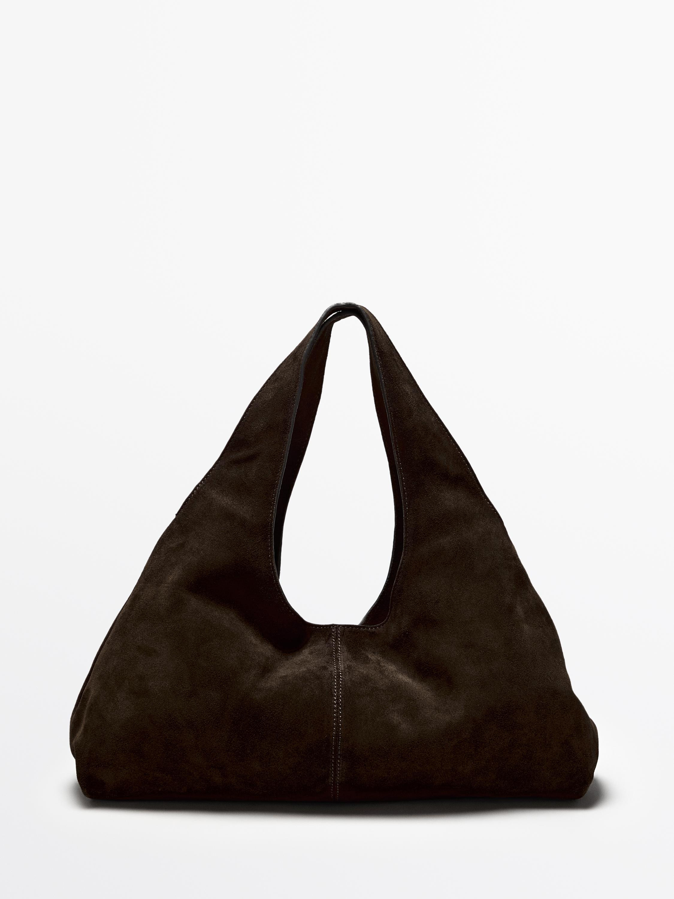 Medium split leather lady bag | Massimo Dutti UK