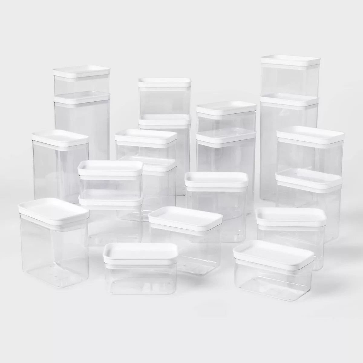 42pc (Set of 21) Food Storage Canister Set Clear - Brightroom™: Stackable Plastic Containers, P... | Target