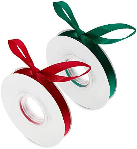 2 Rolls Christmas Ribbon Gift Wrapping Ribbon Cake Ribbon Craft Ribbon for Hair Accessories Craft... | Amazon (US)