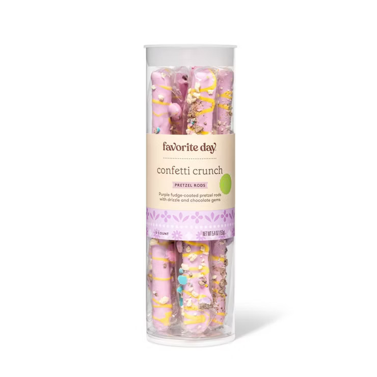 Loaded Chocolaty Purple Fudge Covered Gems Pretzel Rods - 5.4oz - Favorite Day™ | Target