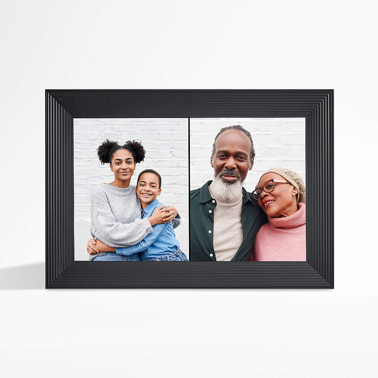 Aura Carver White Smart Digital Picture Frame + Reviews | Crate & Barrel | Crate & Barrel