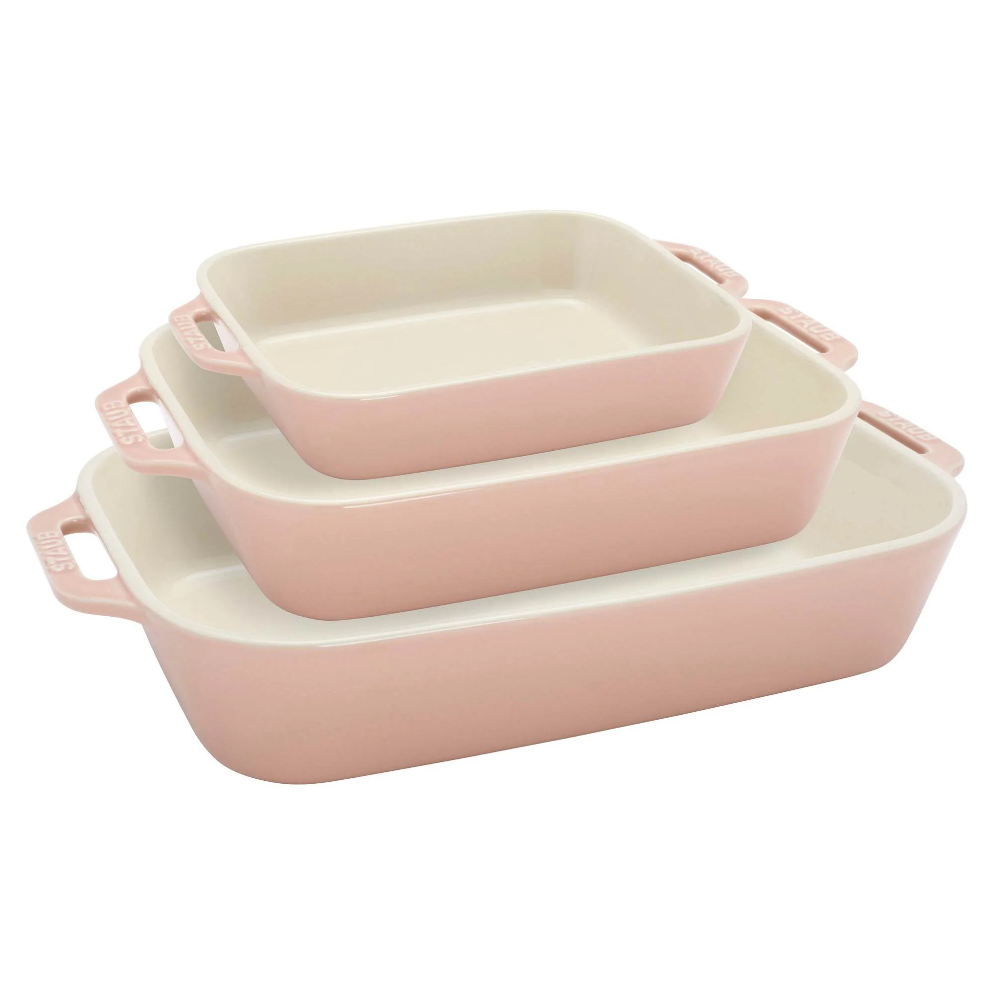 STAUB Ceramic 3-pc Rectangular Baking Dish Set in Pink | 1031189 | Lowe's