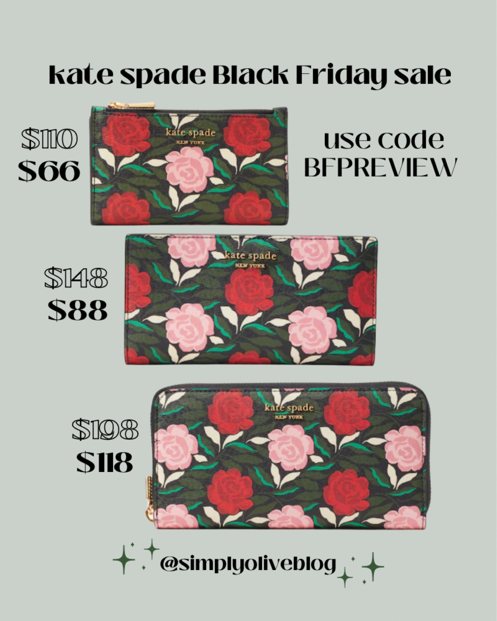 Kate Spade Morgan Rose Garden Zip-Around Continental Wallet