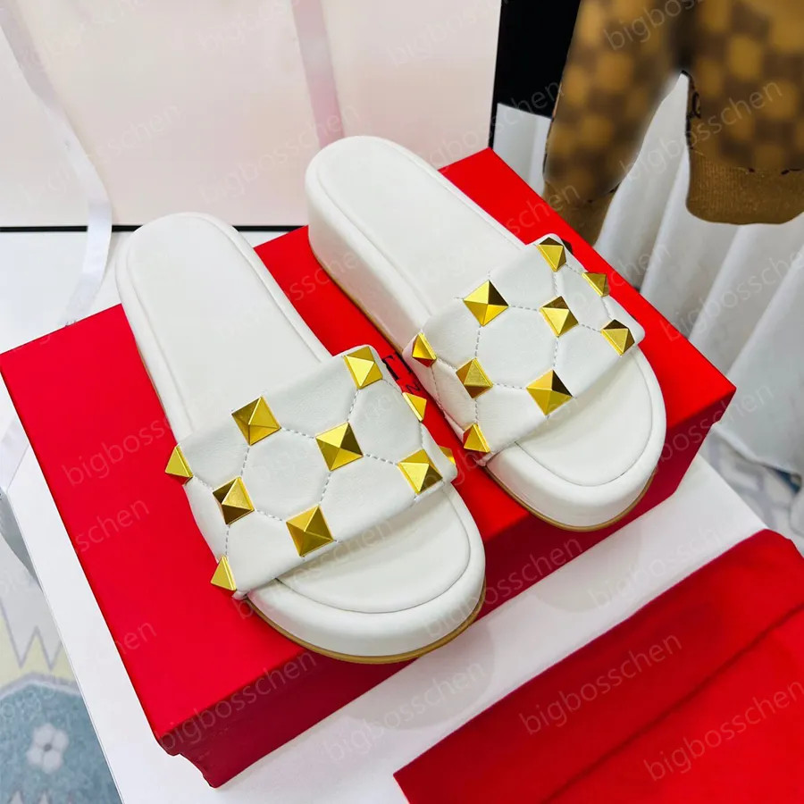 Designer slippers ladies summer beach shoes classic punk wind fashion thick bottom non-slip comfo... | DHGate