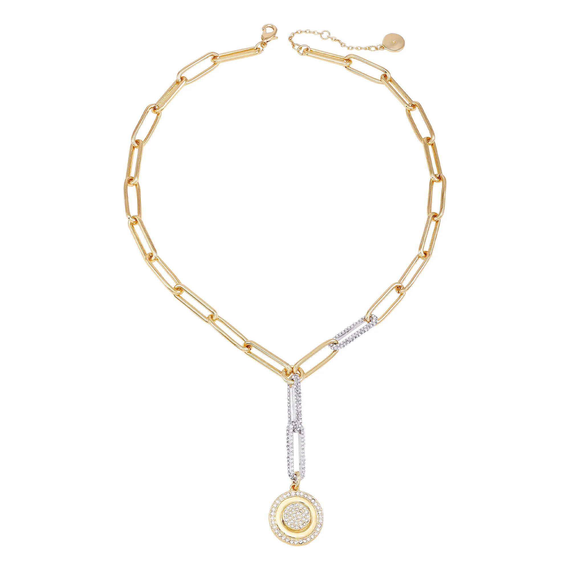 Two Tone Coin Pendant Y Necklace | Vince Camuto
