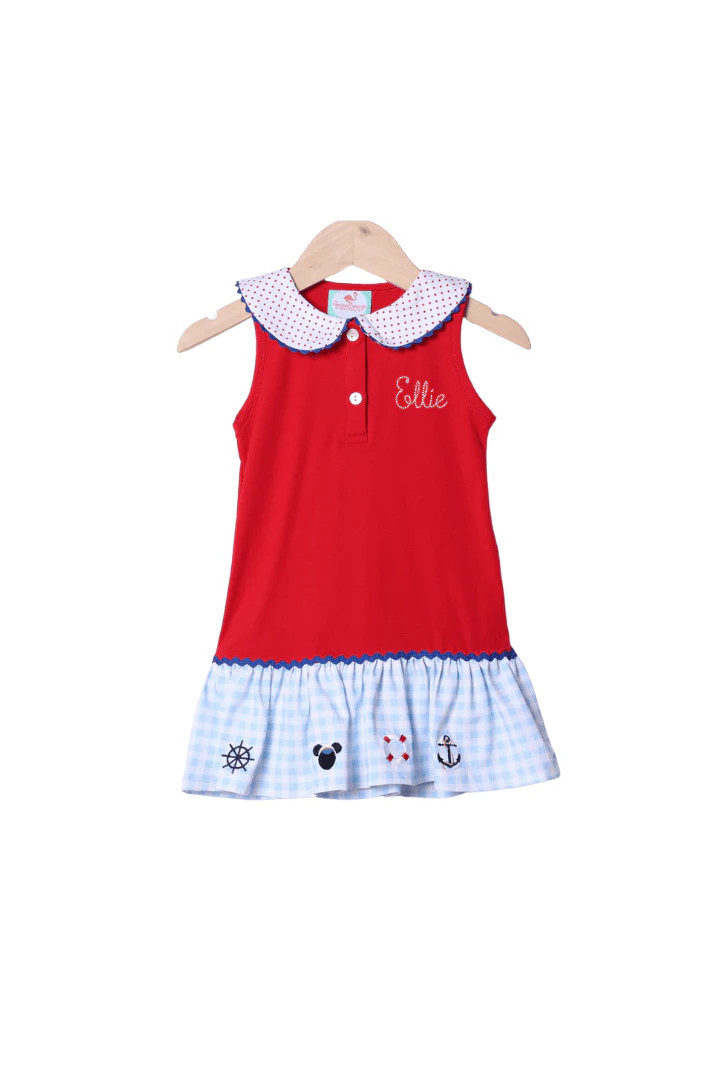 Embroidered Mouse Cruise Tennis Dress | The Smocked Flamingo