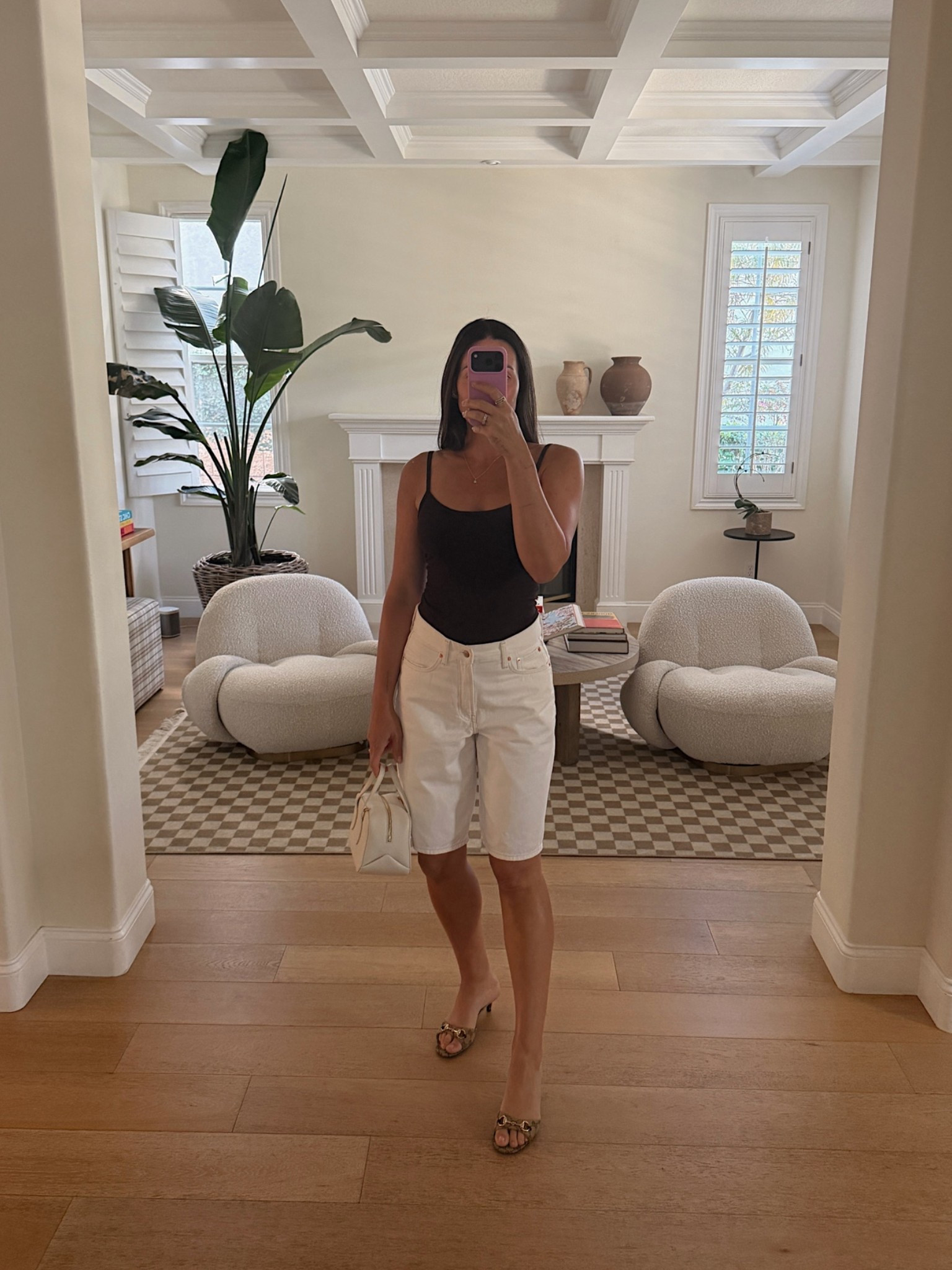 Size small tank -belen15
Size 26 shorts 
Heels run TTS

#LTKSeasonal #LTKdayinmylife #LTKOver40
