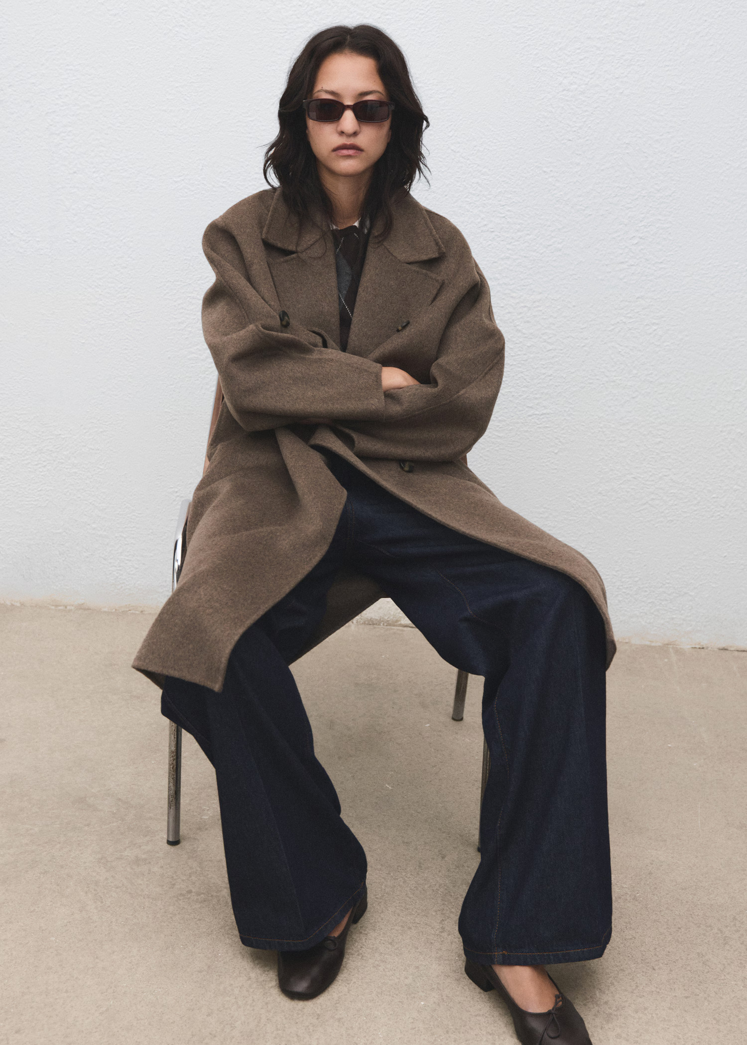 Handmade oversized wool coat | MANGO (UK)