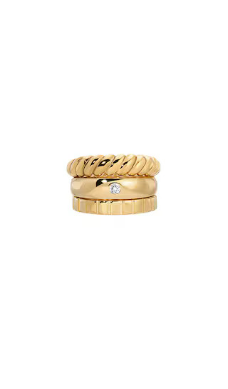 Ring Stack in 14k Gold Plated | Revolve Clothing (Global)
