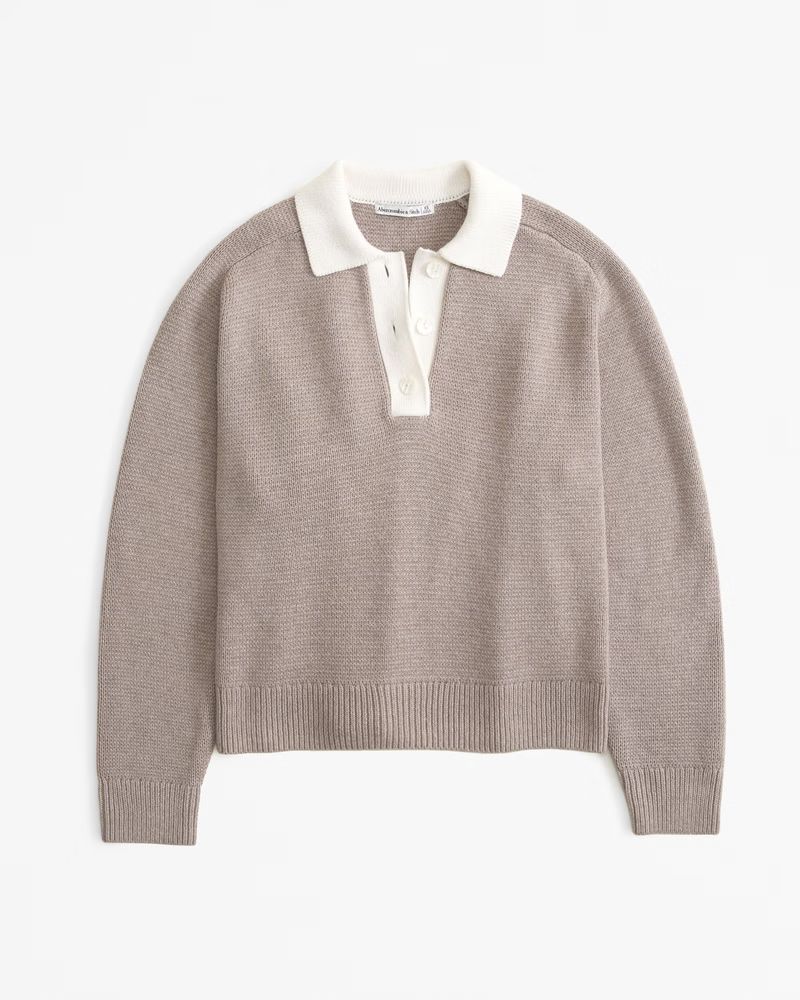 Long-Sleeve Sweater Polo | Abercrombie & Fitch (US)