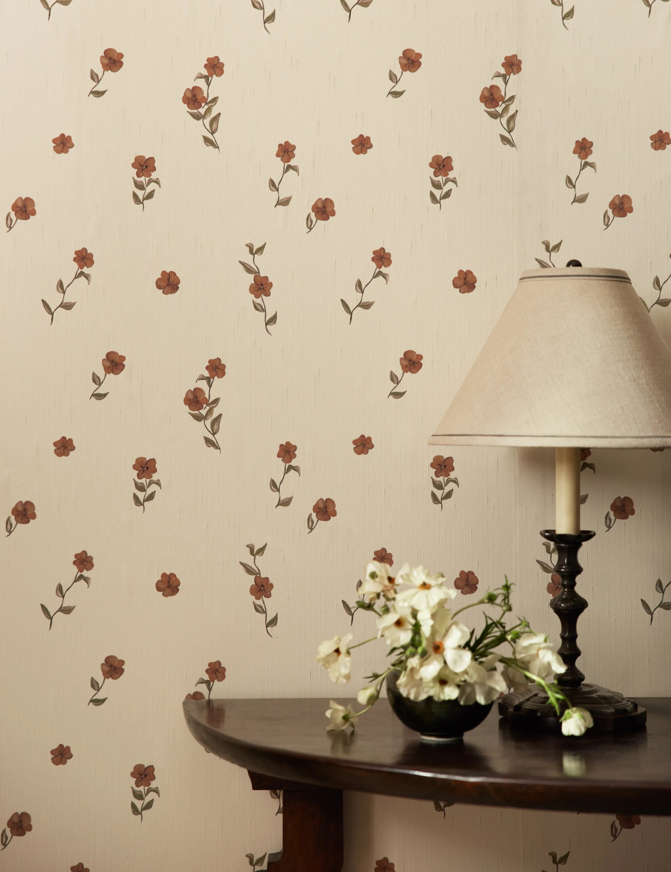 Bamonte Textile String Wallpaper by Jake Arnold, Red | Lulu and Georgia 