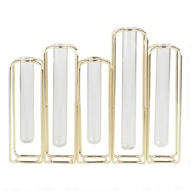 Brass and Clear Glass Test Tube Vases | World Market