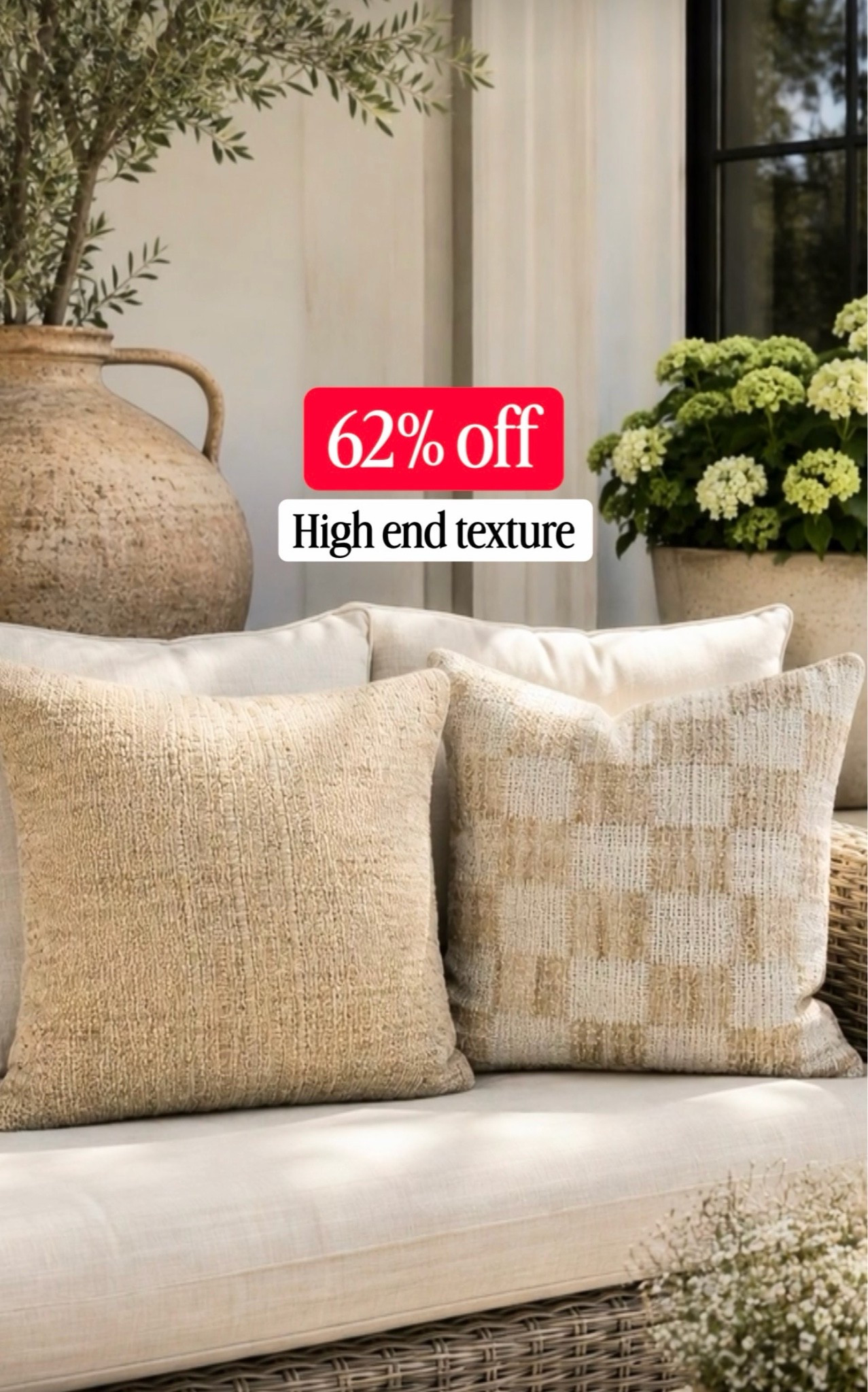 Obsessed with these textured pillows, they look so expensive in their outdoor pillows. I’ve never seen outdoor pillows. This pretty checkered outdoor pillow Wil outdoor pillow 62% off Wayfair Memorial Day.

#LTKSaleAlert #LTKHome
