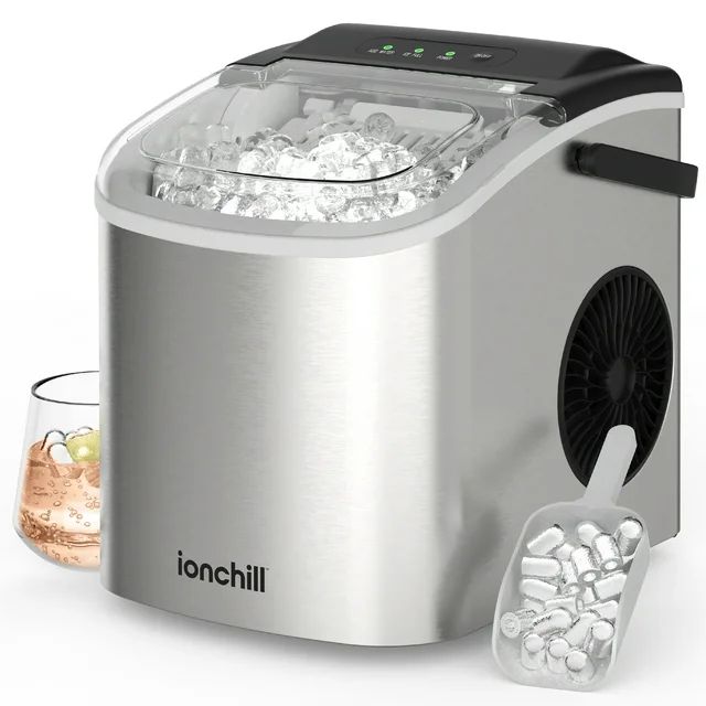 Ionchill Quick Cube Ice Machine, 26lbs/24hrs Portable Countertop Bullet Cubed Ice Maker | Walmart (US)