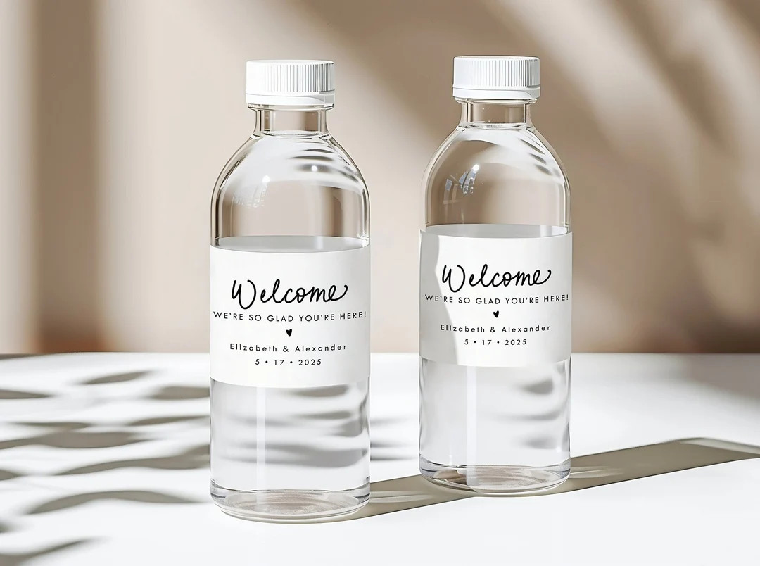 Wedding Welcome Water Bottle Labels Wedding Water Bottle Labels, Water Bottle Sticker, Water Bott... | Etsy (US)
