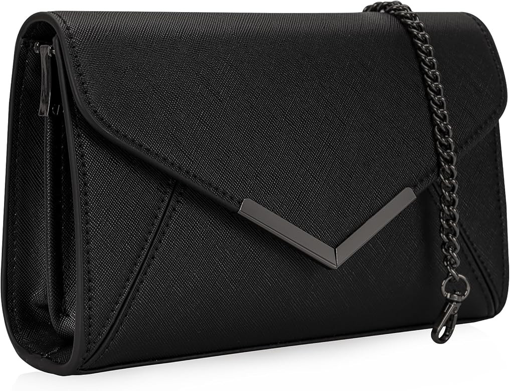 DEXMAY Women Envelope Clutch Faux Saffiano Leather Evening Handbag Foldover Clutch Bag Formal Dre... | Amazon (US)