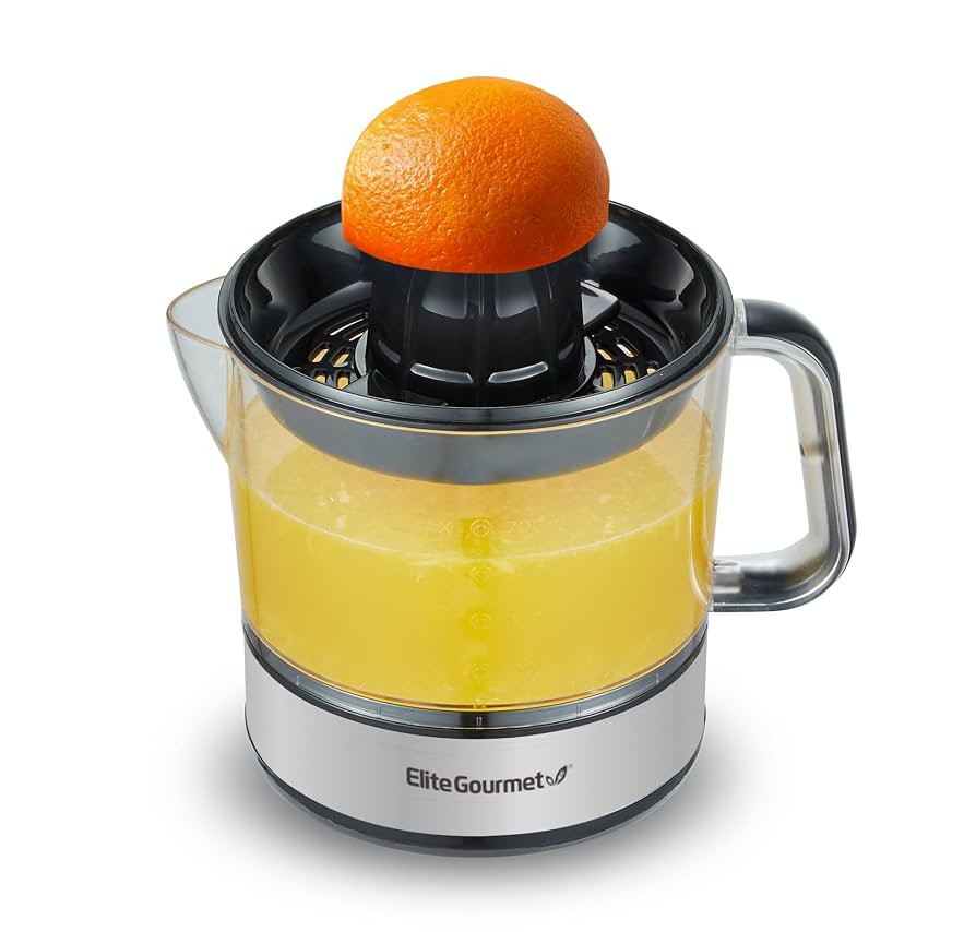 Elite Gourmet ETS623 BPA-Free Electric Citrus Juicer, Compact, Large Volume, Pulp Control, Orange... | Amazon (US)
