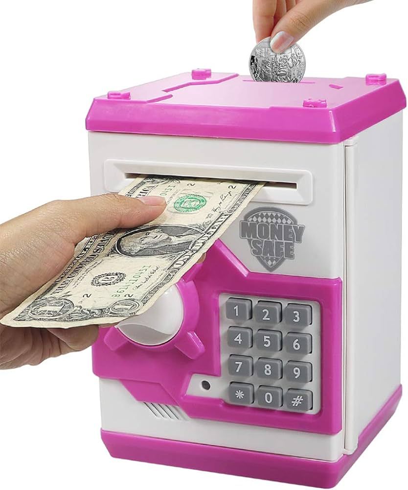 HUSAN Piggy Banks for Kids, Electronic Password Code Money Banks ATM Banks Box Coin Bank for Chil... | Amazon (US)