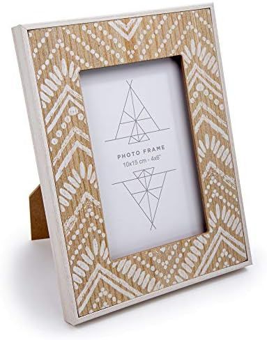 Truu Design, 4 x 6 inches, Ivory Boho Wooden Picture Frame, 4" x 6" | Amazon (US)