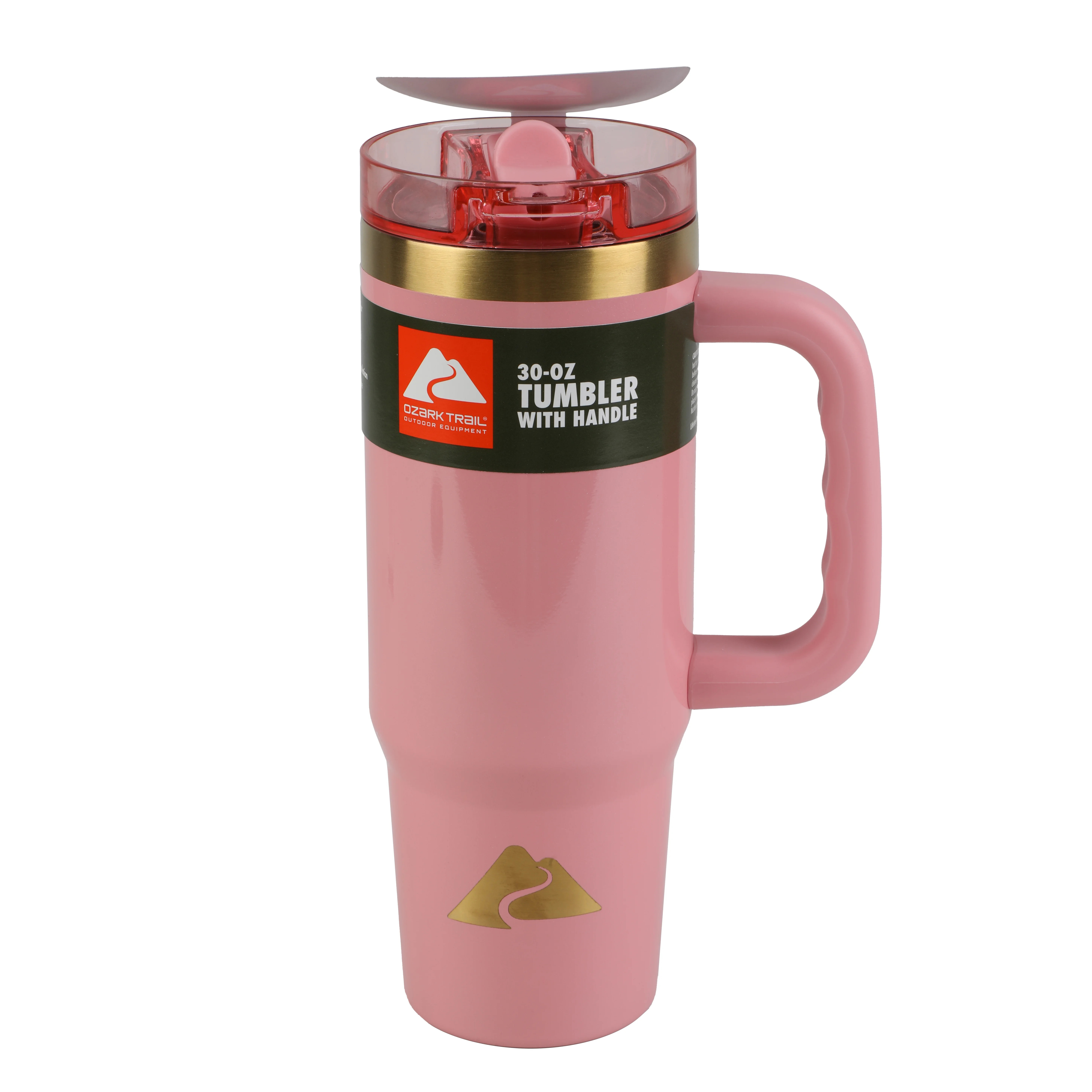 Ozark Trail 30oz Insulated Stainless Steel Travel Tumbler with Handle and Flip Straw Lid. Leak Re... | Walmart (US)