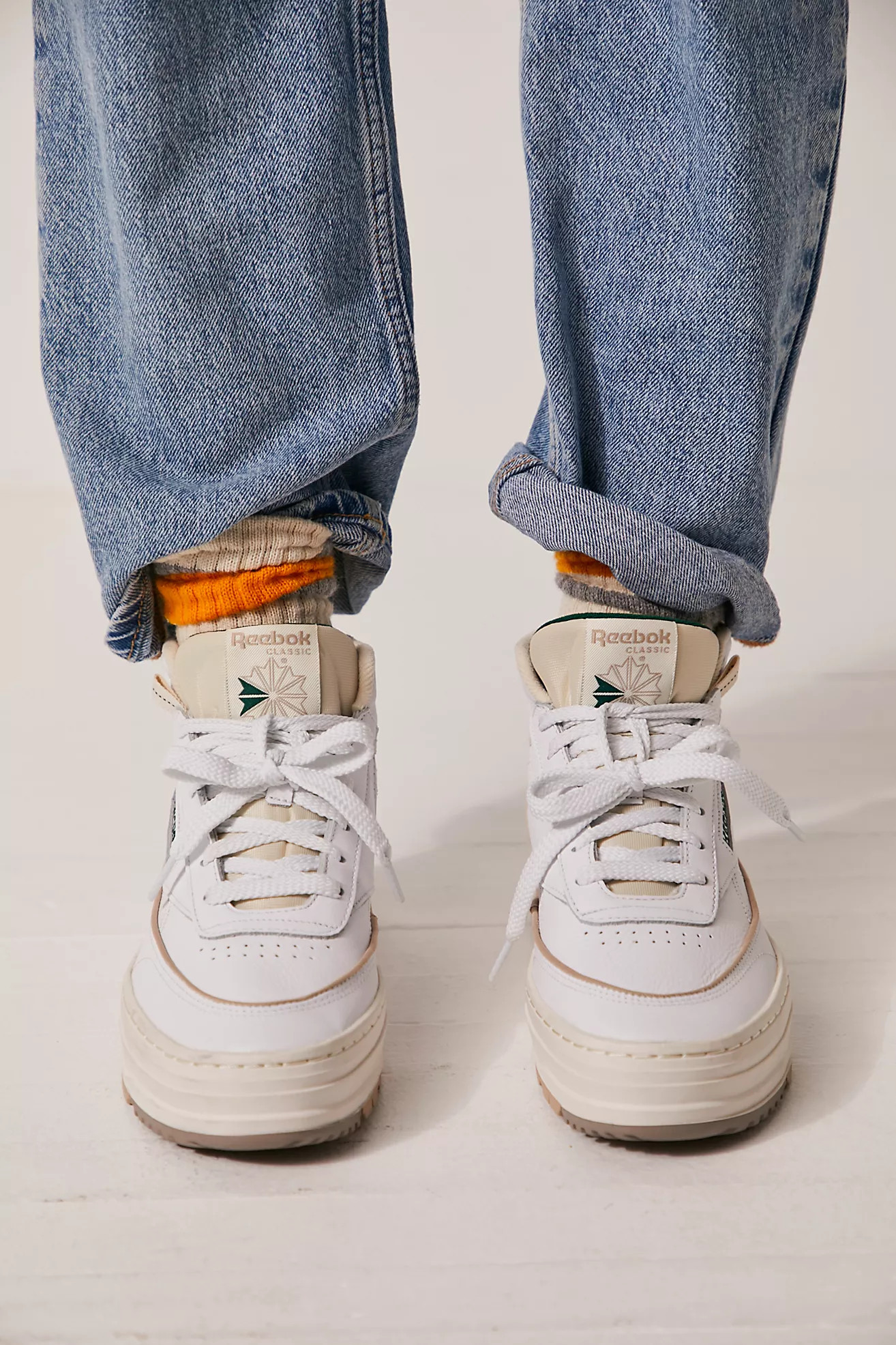 Reebok Club C Double Geo Mid Sneakers | Free People (Global - UK&FR Excluded)